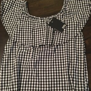 Rebel sugar black plaid shirt